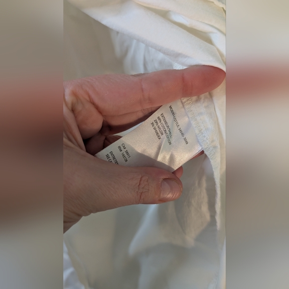 Tribal Women's Classic White Button Up Shirt with Roll-Up Sleeves L - Picture 7 of 10